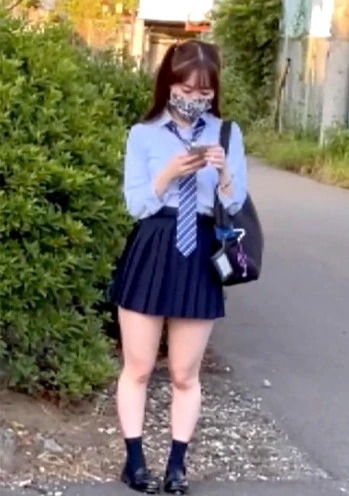 【19時間着用】白×ピンク・花柄綿パンツちゃん【女子こーこー生】