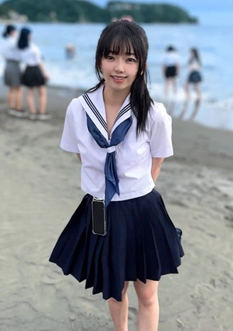 K②【個人撮影】江ノ島の海で見つけたピンクの水玉水着ちゃん_最強のプリケツ美小女の生ハメ映像放出