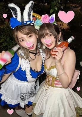 【2022ハロウィン♪】１年で一番発情する夜！にぎわう街でおっぱいウサギ♀とめちゃ可愛ユニコーン♀GET！生ハメ中出し５P乱交パーティ個人撮影！FC2だからできる最速お届け！