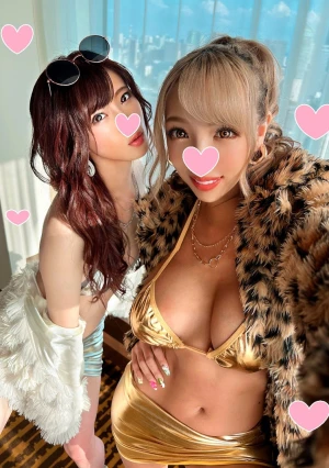 【巨乳ギャルビッチ軍団】逆ナンパ！乱交パーティ♥男３人連れ込みホテルで生中出し媚〇オイルでバキバキSEX映像流出！個人撮影【おまけはバブルシャワー】