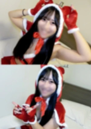 超キレイ可愛い坂道系の彼女とサンタのコスプレでハメ撮り♡最後はベッドで大量中出し！