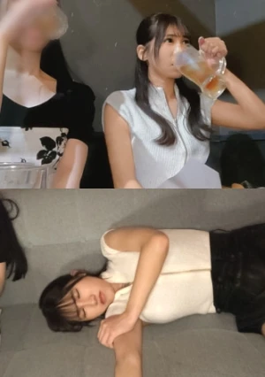 こんな可愛いの放っておけないよ…！眠りながらにして男どもにアレのアレを誘う巨乳女なな【意識混濁】