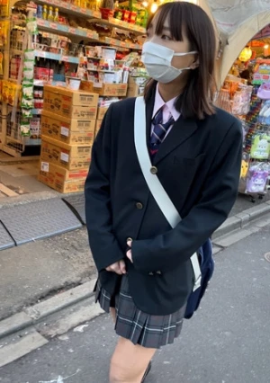 16時間着用【個人撮影】私立③_バスケ部の黒パンツちゃん_初めてのP活で人生初の中出し