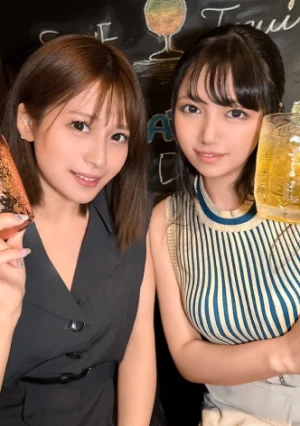 【乱交】Gカップ女子二人が夢の饗宴！今宵一夜限りの宴！味わい尽くしましょう。ヤリまくりましょう！【なの＆まいな】