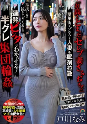 『お高くとまったセレブ妻さらおうぜw』繁華街をブラつく人妻を眠剤拉致 抵抗したら泣きじゃくるまで連発ビンタでわからせる！半グレ集団輪● 戸川なみ