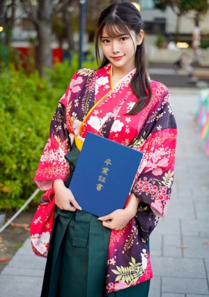 大和なでしこイキ狂い！卒業式帰り袴姿のまま乾杯SEX。連続中出しに爆乳振り乱してハメ倒される