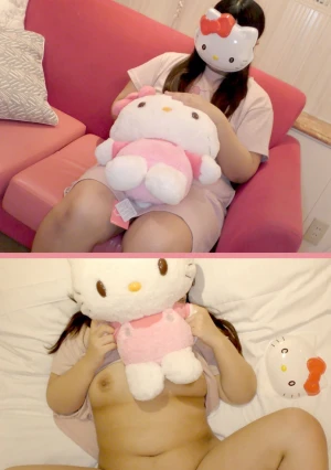 【メンヘラサ◯リオぴえんと再会】 18歳地雷系ぽっちゃりと相棒のぬいぐるみをホテルに連れ込んでシャワー浴びて生ハメ撮りして激ピスからの中出しと着衣入浴のレビュー特典有り《個人撮影/無修正/デブ専》