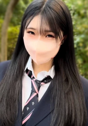 【無】 激萌えアニメ声の18歳、黒髪ワンレンロングが似合いすぎるリオンちゃん！！卑猥すぎる舌使い♪ エロギャップ極まる超絶激カワ乙女に大量種付け！！