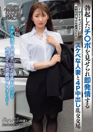 THE ドキュメント 本能丸出しでする絶頂SEX 勃起したチ〇ポを見せられ即発情するスケベな人妻と4P中出し乱交交尾 末広純