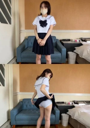 【再編集】 しましまパンツに大興奮！杜の都の小さいＯＬと制服ハメ撮り