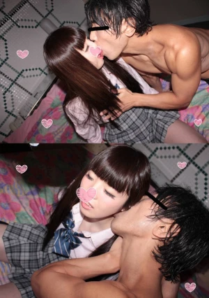 黒髪ロングの制服女の子と密会♥ 華奢なカラダに中出しヤリ逃げ♪ 敏感ボディが最高過ぎるっ！ ！