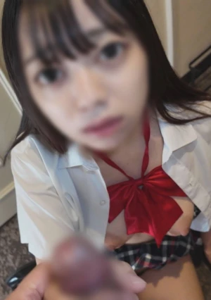 [無修正] Hcupグラビア級ネ申乳♡制服姿でこんなに乱れちゃってエロすぎ。マン汁ぐちゃぐちゃになってるマンコに濃厚中出し！