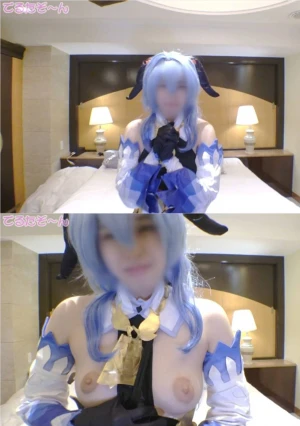 パフィーニップルのＯＬパン職で休日コス レイヤーのスレンダー美人さんと原神甘雨ちゃんでぱんぱん本イキエッチ編