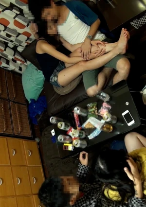 【日常生活系リアルハメ撮り】 撮りためてたやつ 友達集めて4P編