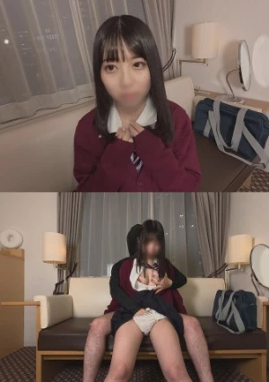 無修正♡未処理でふっさふさの陰毛美乳制服女子のマンコ⇒途中ゴム外して生挿入＆中出し