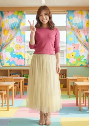 幼〇園の人妻保育士 笑顔が可愛い黒髪ロング先生が時に生〇徒のパ〇の巨根に寝取られる
