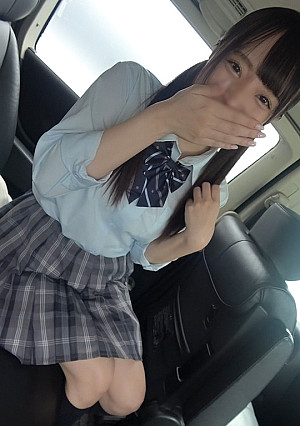 ★ちょいオタ★黒髪美少女18才★車内フェラ→高層ホテルで発情しまくりのイチャラブ生セックス