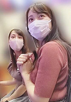 【パチ負け女】【交渉チカン】初パチ6K負けのハイスペック美巨乳2人組／横浜P店　※W即ハメ成功（1名中出し）※画質アップ【高画質】