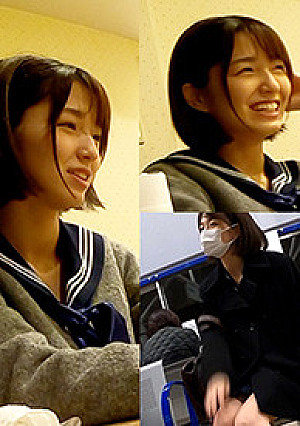 《S級》【電車チカン】めちゃめちゃ可愛い　黒髪ショート　アイドル級の可愛さを持つ無邪気な笑顔の女子校生＃05