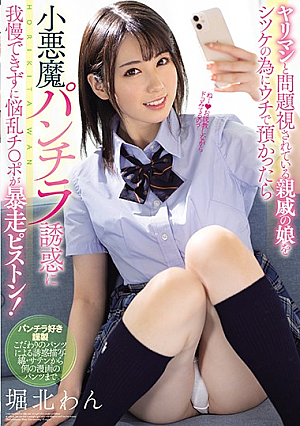 ヤリマンと問題視されている親戚の娘をシツケの為にウチで預かったら 小悪魔パンチラ誘惑に我慢できずに悩乱チ●ポが暴走ピストン！ 堀北わん